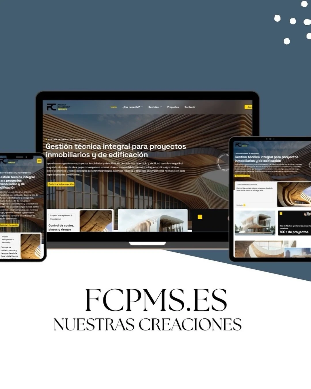 Diseño y desarrollo web realizado para FCPMS por Granada Informática